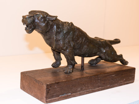 Dangerous Panther bronze statuetteの写真素材