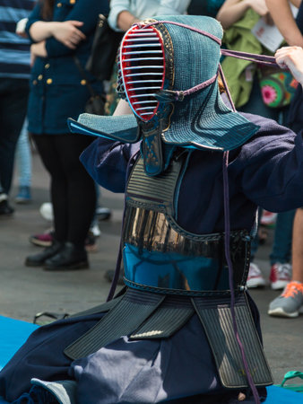 Kendo Fighter dressing Uniform. Japanese Martial Art