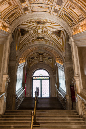 Golden Staircase in the Doge's Palace, Venice - Italyのeditorial素材