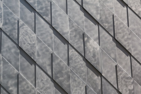 Gray Wall background Rhombus Pattern: Geometric Shapesの写真素材