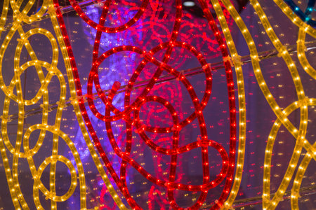Close up of Red and Yellow Leds Illumination Arrangement
