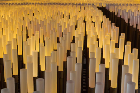 Lighting Installation For the 2015 Milan EXPO China Pavilion: Field of Hopeの写真素材