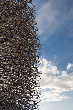 Detail of Megastructure made of Aluminium Beehive: British Pavilion at Exposition in Milan - Italy