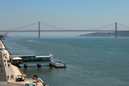 25th April Bridge in Lisbon over the Tagus River, Portugal