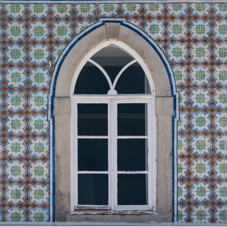 Typical Portuguese Architecture: Tile Azulejos Window - Portugal.