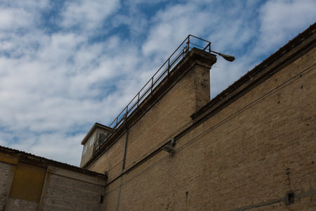 Walls of an Old Prison and Watchtower.の写真素材