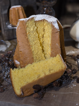 Pandoro: Typical Italian Christmas Cake - Food Theme.の写真素材