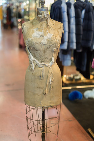 Antique, Worn and Dusty Tailored Bust for Women's Dress.の写真素材