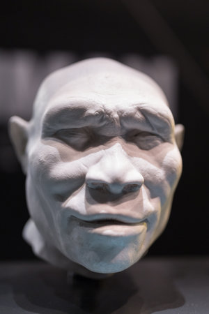 Reconstruction of the Head of Homo Erectus Adult Man.