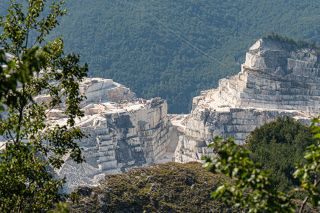View of the Carrara Marble Quarries.の写真素材