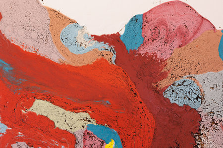 Paint on Gather Canvas: Abstract Art with Orange, Blue and White Hues - Background