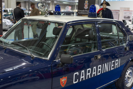 Old Vintage Italian Police Carabinieri Car.の写真素材