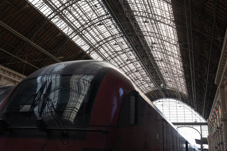 Inside Budapest Railway Station, Hungary.