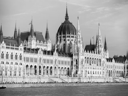 External Features of the Budapest Parliament - Hungary.の写真素材