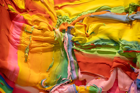Abstract Art - Textured Paint Surface with Vibrant Colors.