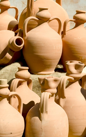 terracotta pots to keep the water fresh