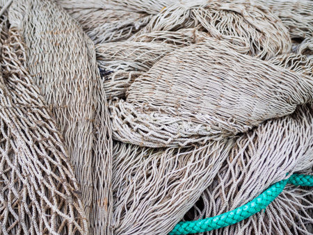 Fishing nets along the port quay