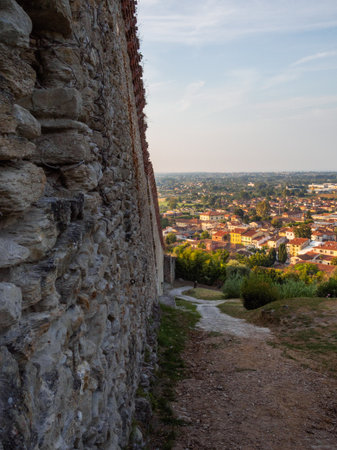 Pietrasanta a typical medieval town of Tuscany - Rocca di Salaの写真素材