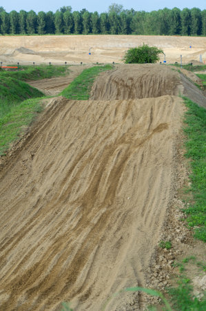 motocross circuit in open countryの写真素材