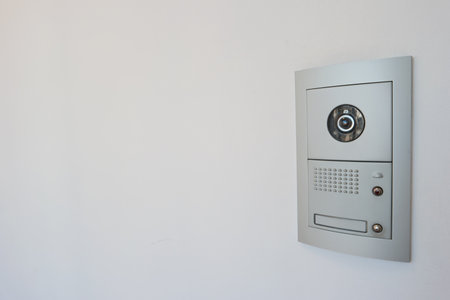 Video intercom in the entry of a houseの写真素材