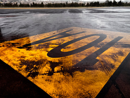 Runway of the old airport Mariscal Sucreの写真素材