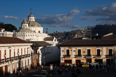 Church of company Jesus in Quitoの写真素材