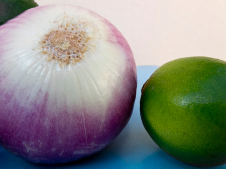 Onion and lemonの写真素材