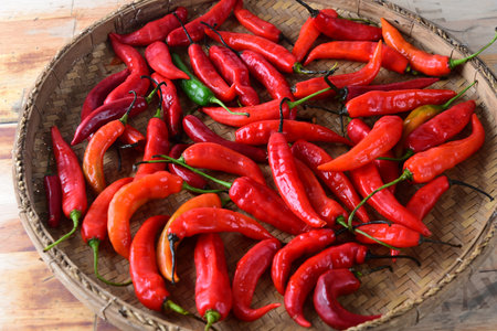 red pepper pickles spicy natural food, natural plant condiment and spicy seasoning for food