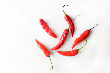red pepper pickles spicy natural food, natural vegetable condiment and spicy food seasoning on white...