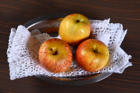 red apple tasty natural fruit vegan healthy foodの写真素材