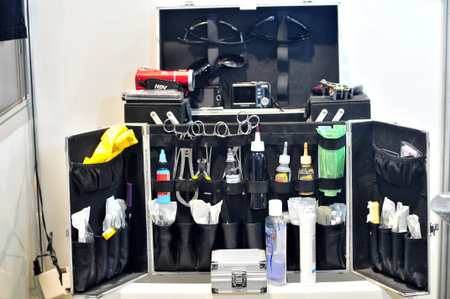 Goiania tattoo convention suspension equipment and inks for tattoos skin painting machine piercingのeditorial素材