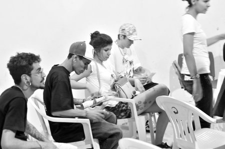 Goiania tattoo convention suspension equipment and inks for tattoos skin painting machine piercingのeditorial素材