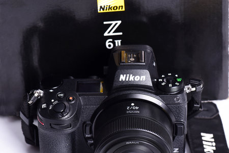 Goiania, Brazil 09 July 2023: Nikon Z6 II (version 2) camera photograph confrontation and...