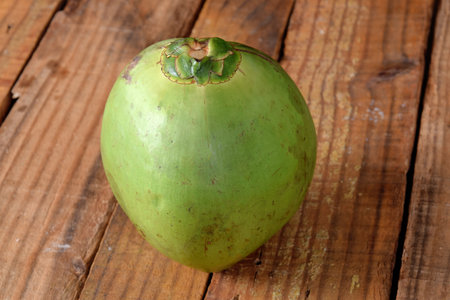 green coconut from Bahia natural coconut juice tropical fruit in half fruit with water tasty organic...