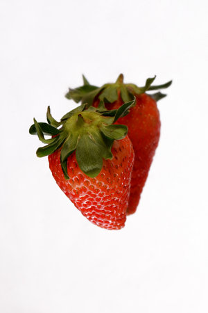 ripe strawberry fruit tasty healthy natural food red strawberry fruit rosettes fruit of loveの写真素材