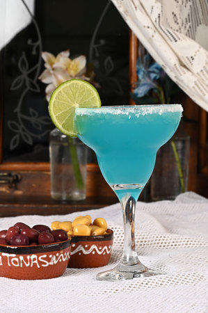 refreshing drink of italian soda and lemon mojito margherita green juice detox vegan saldavel drink topicalの写真素材