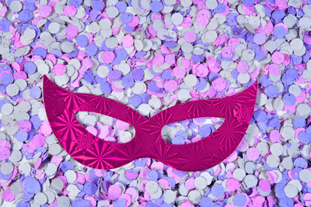carnival mask props confetti brazilian party carnival costume of joy festの写真素材