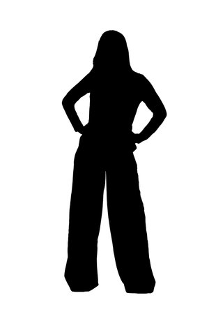 female body expression in silhouette dance movements fashion style vector image for mocup cutout woman dancingの写真素材