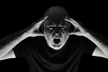 portraits face expression body movements agony of modern man black and white photo fine arts...