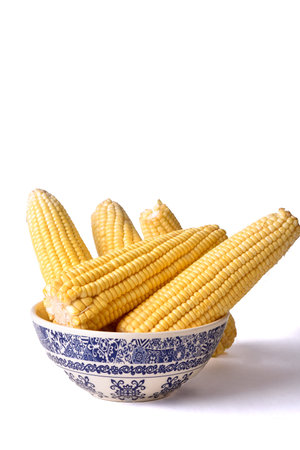 corn natural food healthy delicious vegan cooked green corn isolated on transparent white background tasteの写真素材