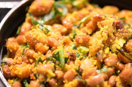 farofa with beans brazilian food tropeiro beans