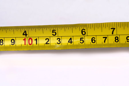 meter tape device for measuring distance and sizeの写真素材