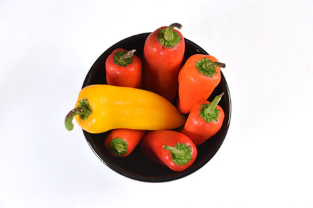mini peppers seasoning for spicy natural foodの写真素材