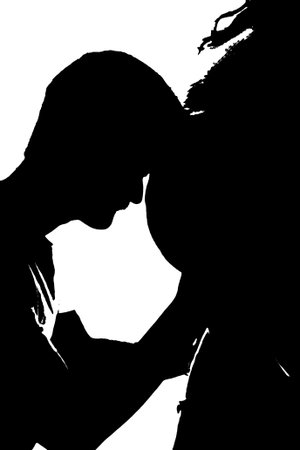 silhouette vector Pregnant woman belly with child while waiting for mother family