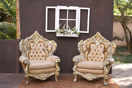 party decoration furniture altar armchairs buffetの写真素材