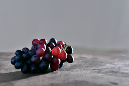 still life of red grapes isolated natural food