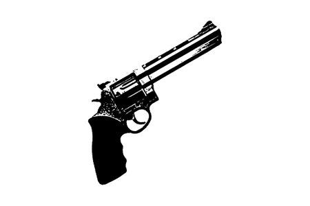 firearm silhouette machine gun vector weapon image isolated on white transparent backgroundの写真素材