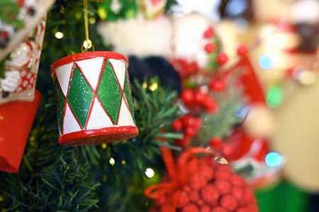 Christmas decoration flowers snow gift blurred area holiday gifts image arrangements Christmas tree