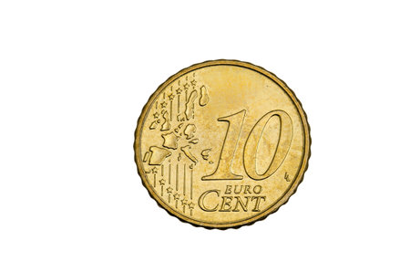 ten cent coin free cuttedの写真素材