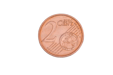 two cent coin free cuttedの写真素材